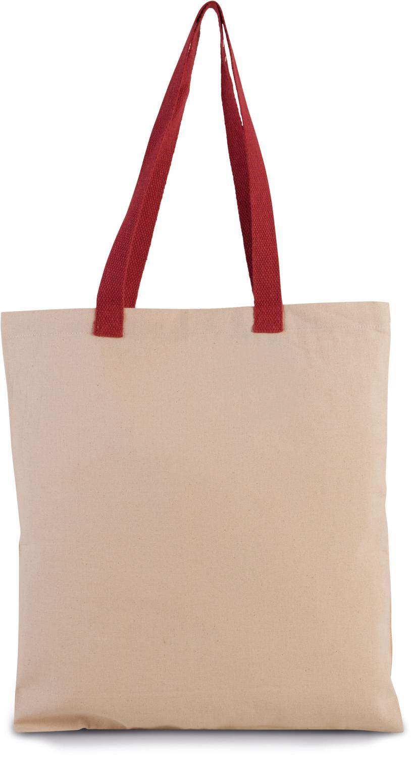 Tote bag Classique - Sac shopping plat en toile avec poignées contrastées -  Kimood