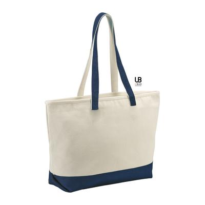 Antigua -SAC SHOPPING ZIPPÉ BICOLORE COTON 630GSM