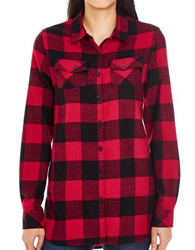 Ladies' Woven Plaid Flannel Shirt