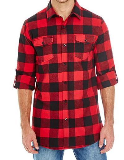 Woven Plaid Flannel Shirt