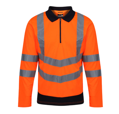 Pro Hi-Vis Long Sleeve Polo Shirt