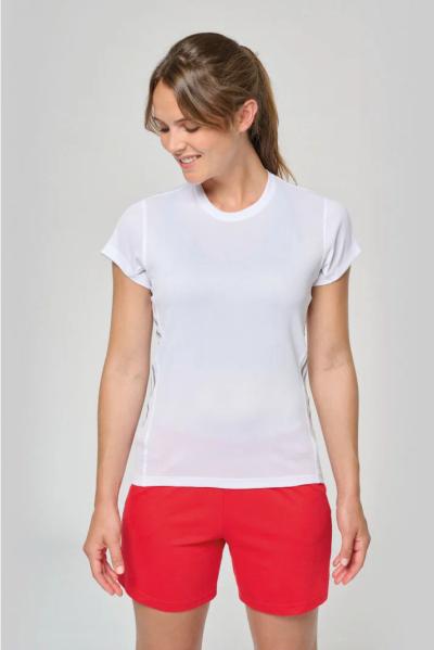 T-shirt de sport bi-matière manches courtes femme
