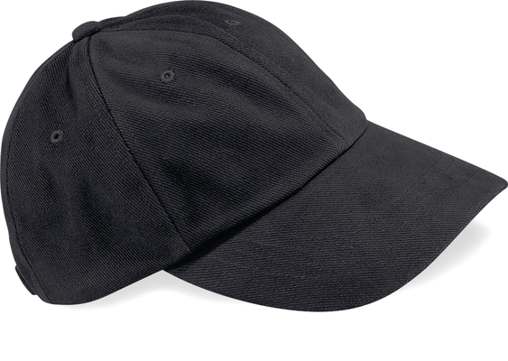 Casquette homme profil bas en coton brossé - 6 panneaux