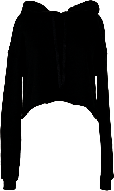 Sweat-shirt crop à capuche femme