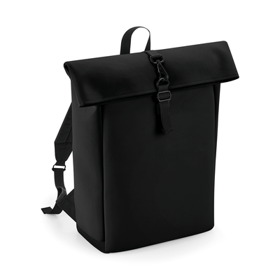 Matte PU Roll-Top Backpack