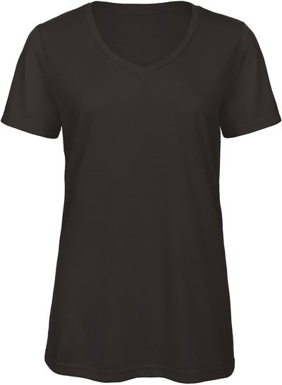 T-shirt Triblend col V Femme