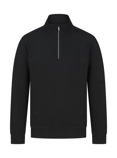 Sweat-shirt col zippé unisexe