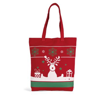 Sac shopping avec motifs de Noël