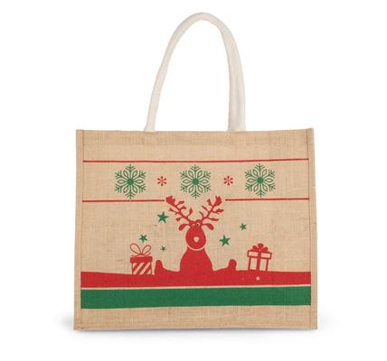 Sac shopping avec motifs de Noël