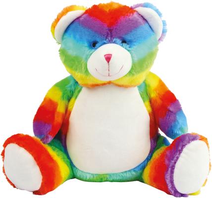 Peluche zippée Ours multicolore