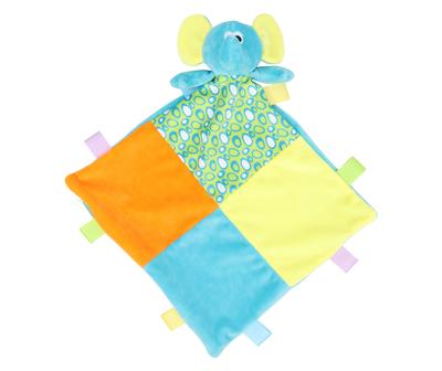 DOUDOU PLAT MULTICOLORE ÉLÉPHANT