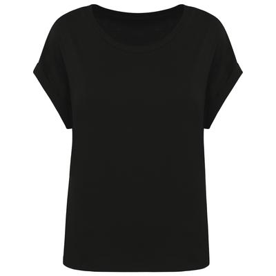 T-shirt écoresponsable à manches à revers femme