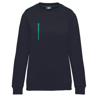 Sweat-shirt DayToDay zip poche contrastée unisexe