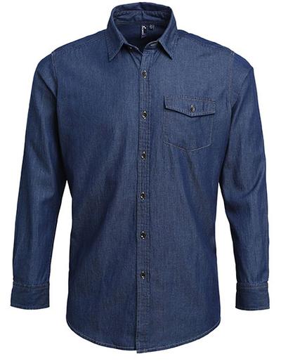 Men's Jeans Stitch Denim Shirt