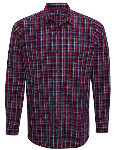 Men's Sidehill Check Long Sleeve Cotton Shirt